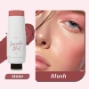 Double-head long-lasting highlight brightening and shadow application multi-functional makeup brush, with pigments suitable for facial application full image